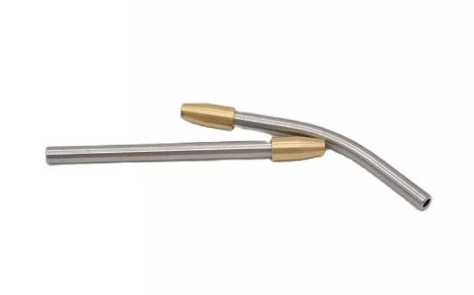 M5 वेल्डिंग गन नोजल 15mm ऊंचाई 1mm कैलिबर वायर फीड नोजल